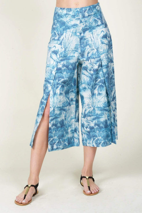 Duval Linen Pants - Blue Lagoon